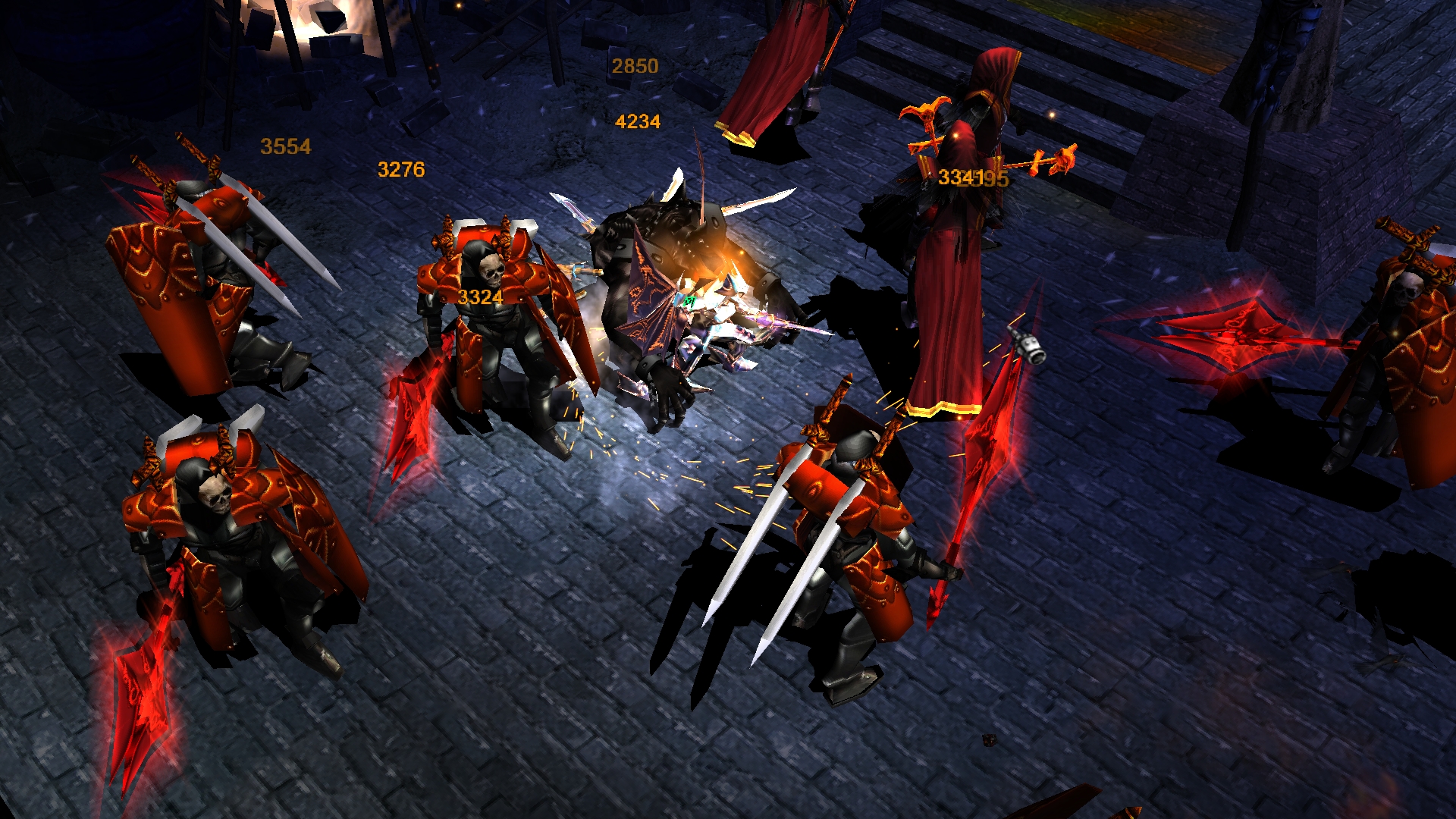 Inside Blood Castle fighting Spirit Sorcerers in Vanilla Mu Online