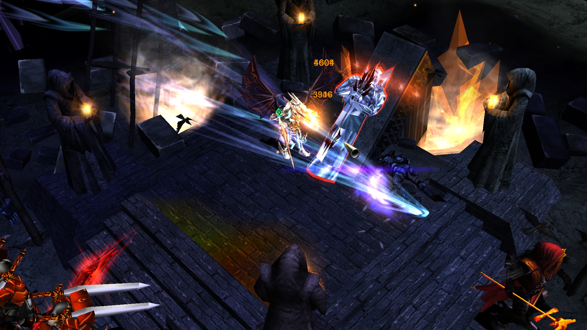 Blood Castle crystal statue holding Archangel Weapon in MU Online