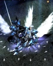 Fallen Angel NPC receiving weapon at Blood Castle completion in MU Online